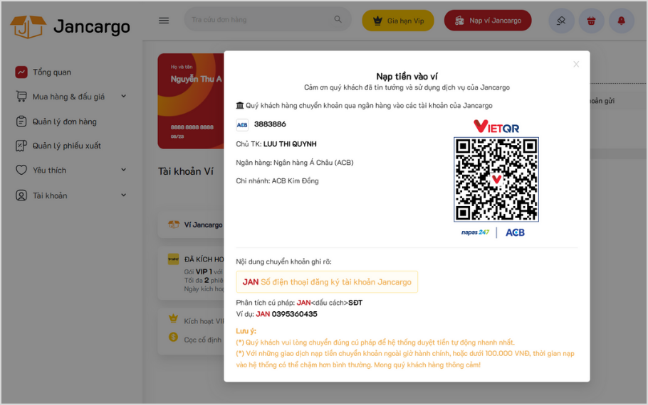 Đăng ký tài khoản & Kích hoạt VIP